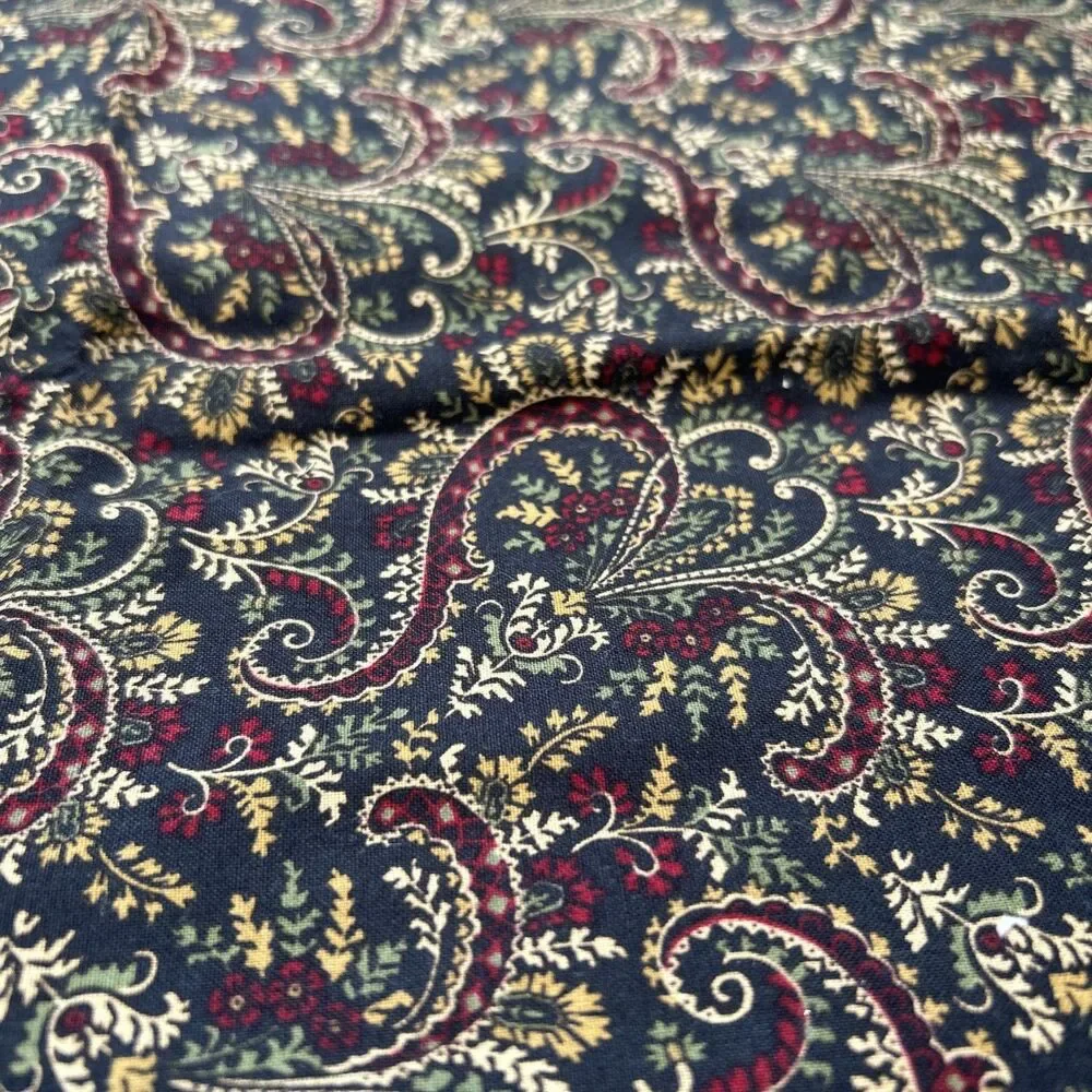 Vintage Cranston Print Works VIP USA Floral Cotton Quilting Fabric Florals 2 Pc